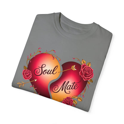 Comfort Colors 1717 Unisex Garment-Dyed T-shirt - "Soul Mate" Couple’s T-Shirts – Romantic Matching Valentine’s Day Gift