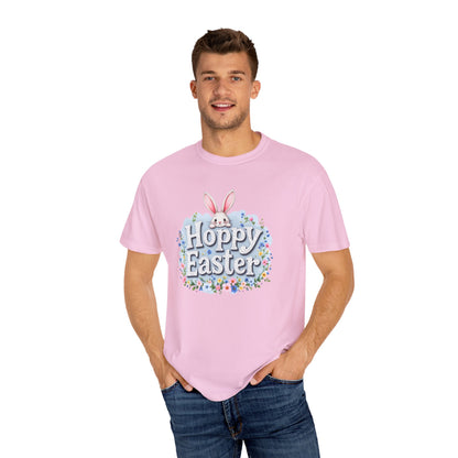 Comfort Colors 1717 Unisex Garment-Dyed T-shirt - Hoppy Easter Bunny Peek
