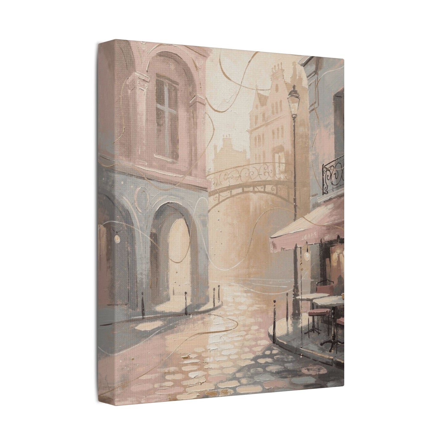 Morning Light Over a Paris Café Terrace (Canvas)