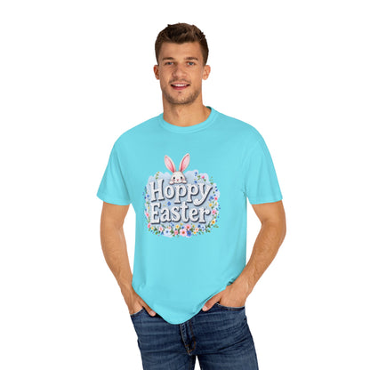 Comfort Colors 1717 Unisex Garment-Dyed T-shirt - Hoppy Easter Bunny Peek