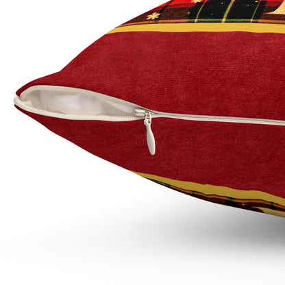 Plaid Merry Christmas Pillow – Festive Holiday Décor