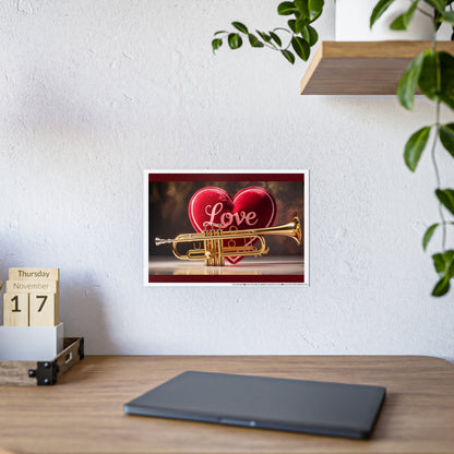 Jazz-Inspired Glossy Poster Art | Valentine Echoes I