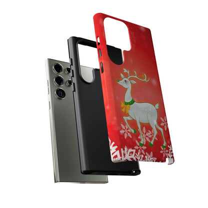 Festive Reindeer No.3 – Santa Hat with Holiday Lights Design for iPhone, Samsung & Google Models
