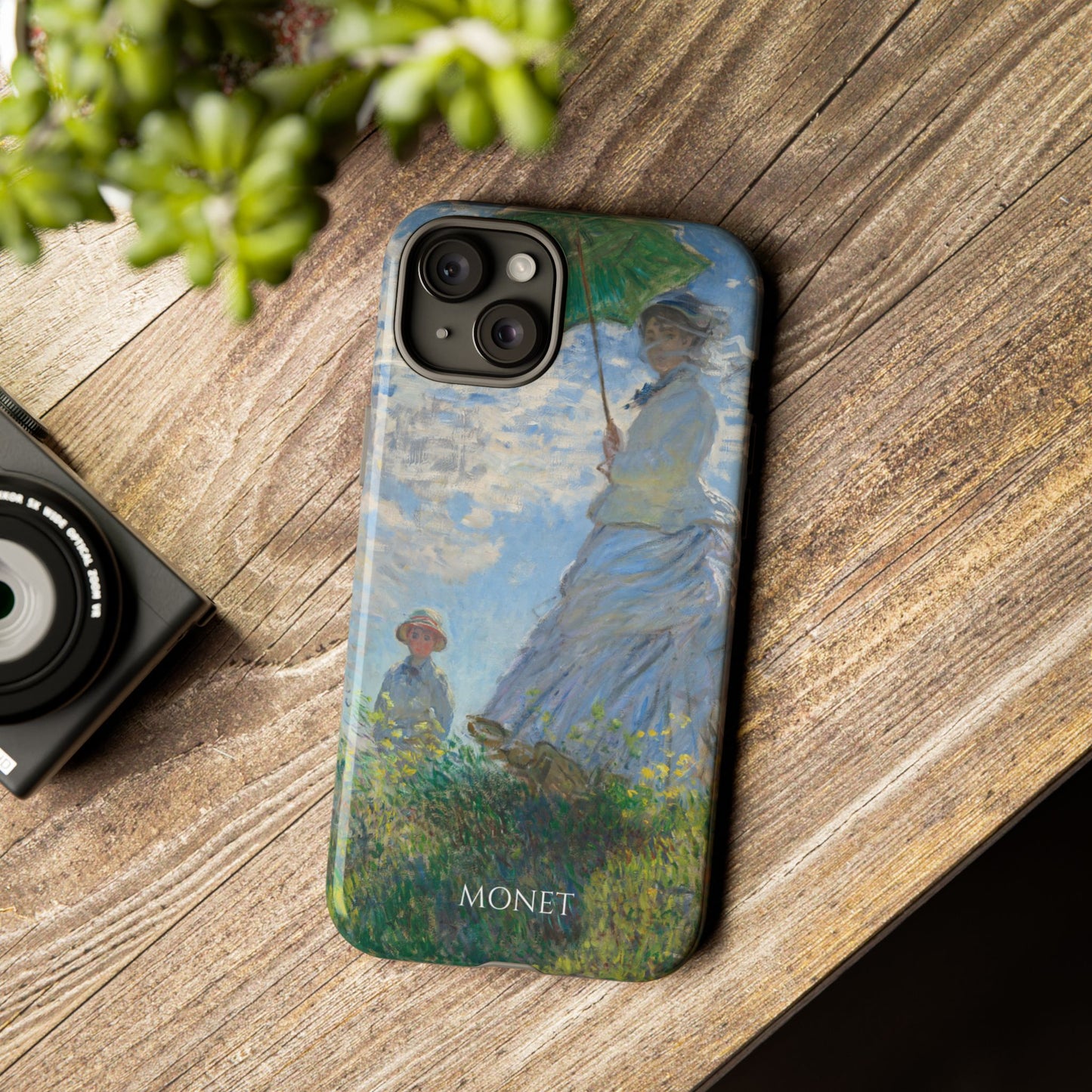 Tough Phone Case for iPhone, Samsung and Google Pixel - Monet, Woman with a Parasol - Madame Monet and Her Son (1875)