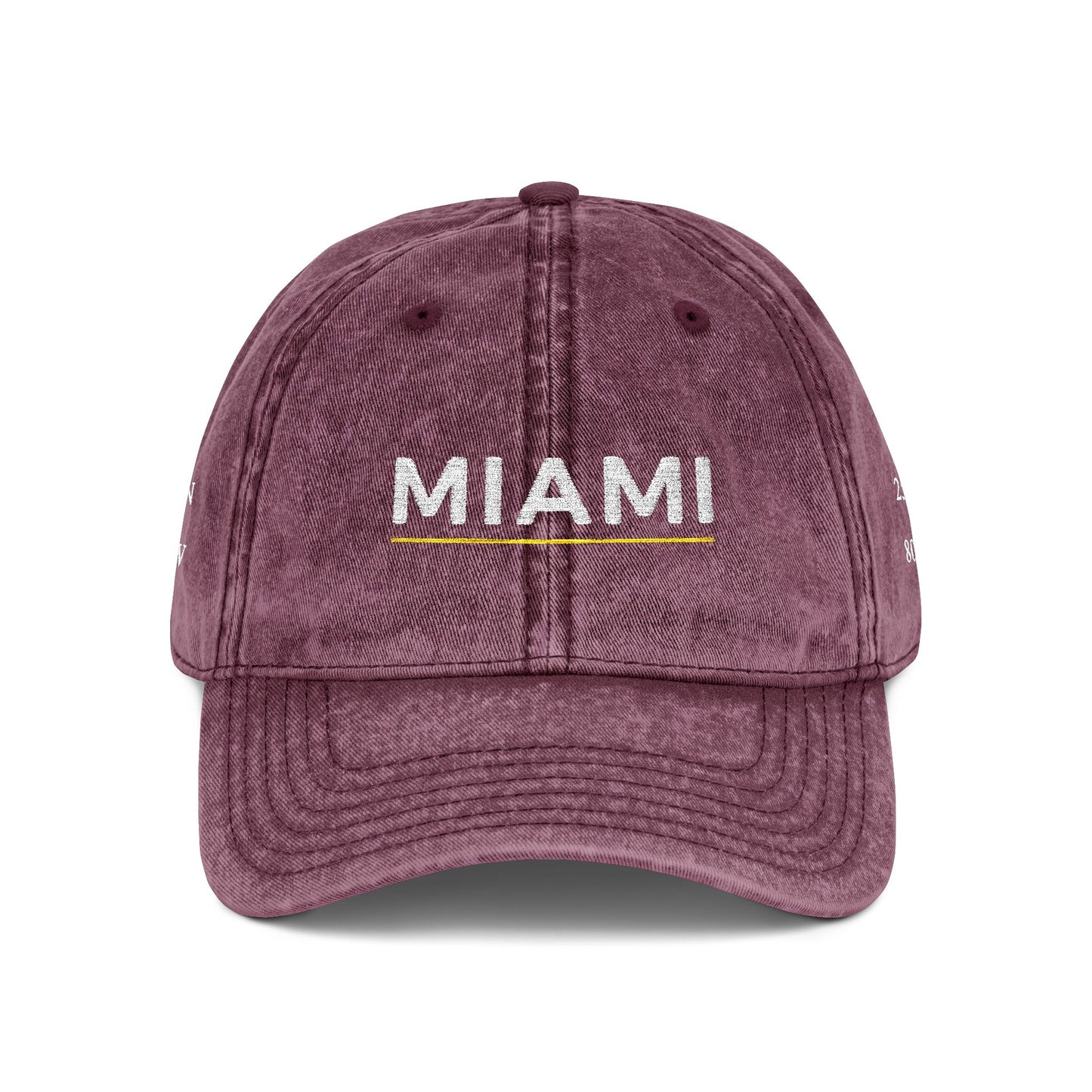 Maroon cap with 'LEVANDE' and 'EST. 2010' text on a white background