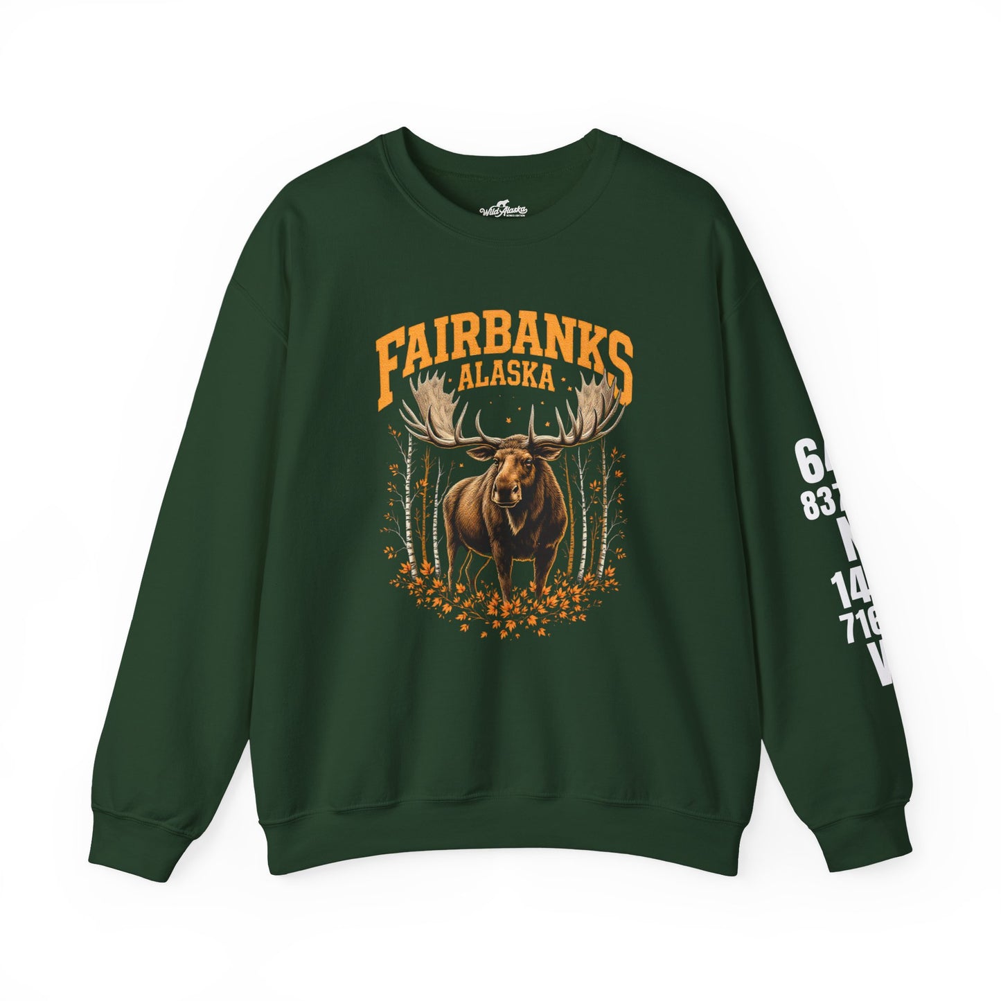 Fairbanks Moose Cotton Crewneck Sweatshirt | Wild Alaska Series Edition 🦌🍁