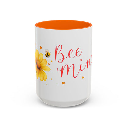 Bee Mine - Floral Accent Ceramic Mug (11oz, 15oz)