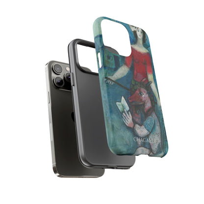 Tough Phone Case for iPhone, Samsung and Google Pixel - Chagall, The Angel and the Reader (1930)