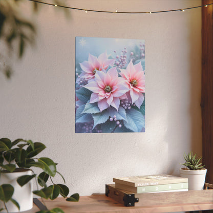 Sérénité hivernale : fleurs givrées dans un pays des merveilles hivernal