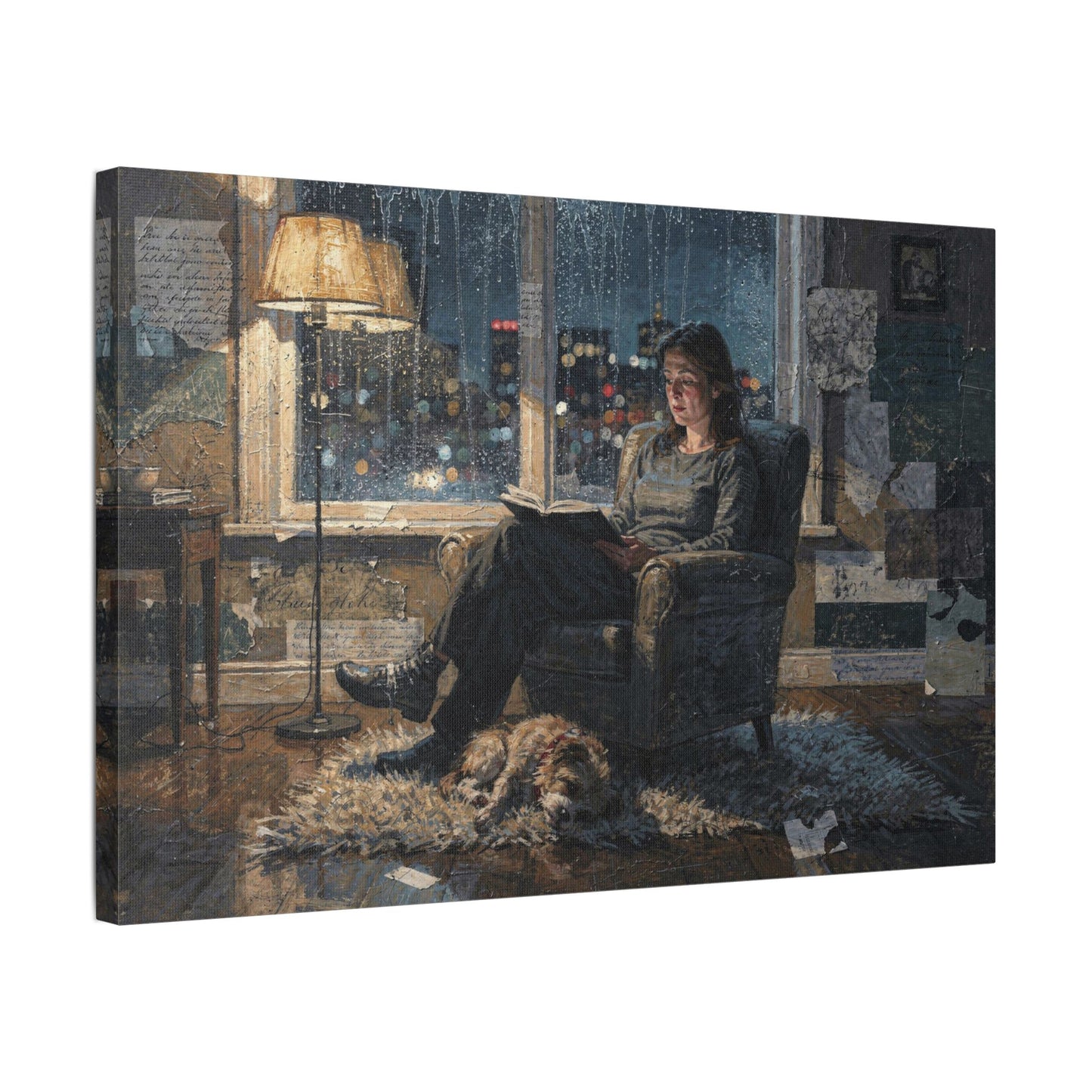 Quiet Evenings – A Reader, a Dog, and the City at Night