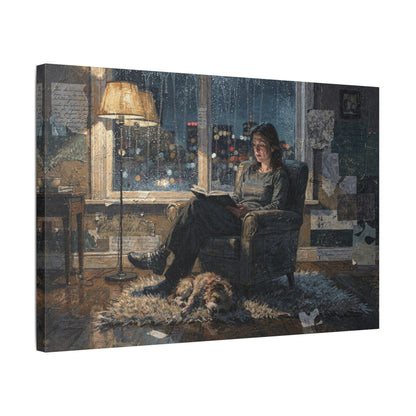 Quiet Evenings – A Reader, a Dog, and the City at Night