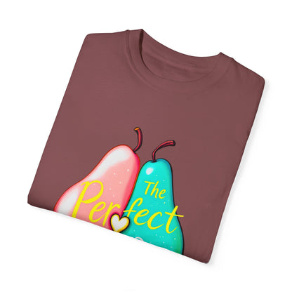 Comfort Colors 1717 Unisex Garment-Dyed T-shirt - "The Perfect Pair" Cute Pear Couple Design (v2)