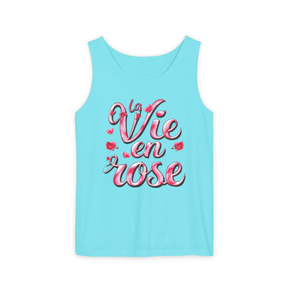 Comfort Colors® 9360 Women's Garment-Dyed Tank Top - La Vie en Rose Romantic & Stylish Design