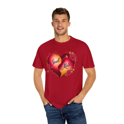 Comfort Colors 1717 Unisex Garment-Dyed T-shirt - "Soul Mate" Couple’s T-Shirts – Romantic Matching Valentine’s Day Gift