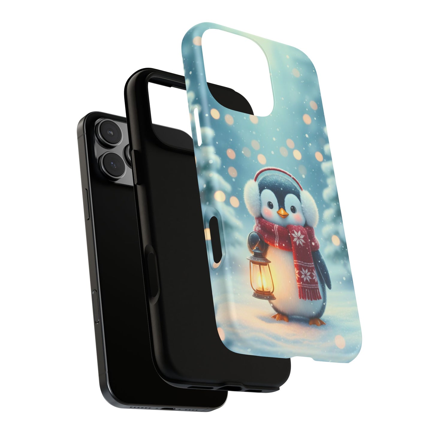 Christmas Snuggles Penguin Phone Case