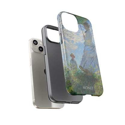 Tough Phone Case for iPhone, Samsung and Google Pixel - Monet, Woman with a Parasol - Madame Monet and Her Son (1875)