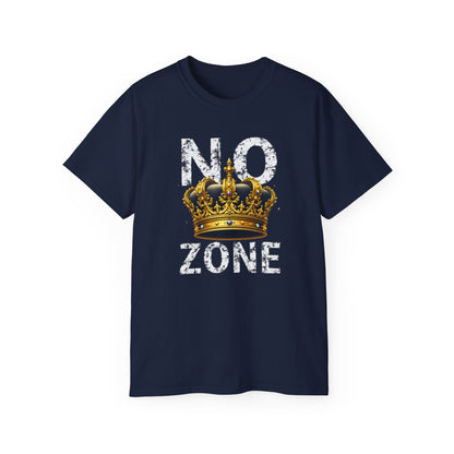 NO KINGS ZONE Graphic Tee | Streetwear T-Shirt with Royal Crown Design