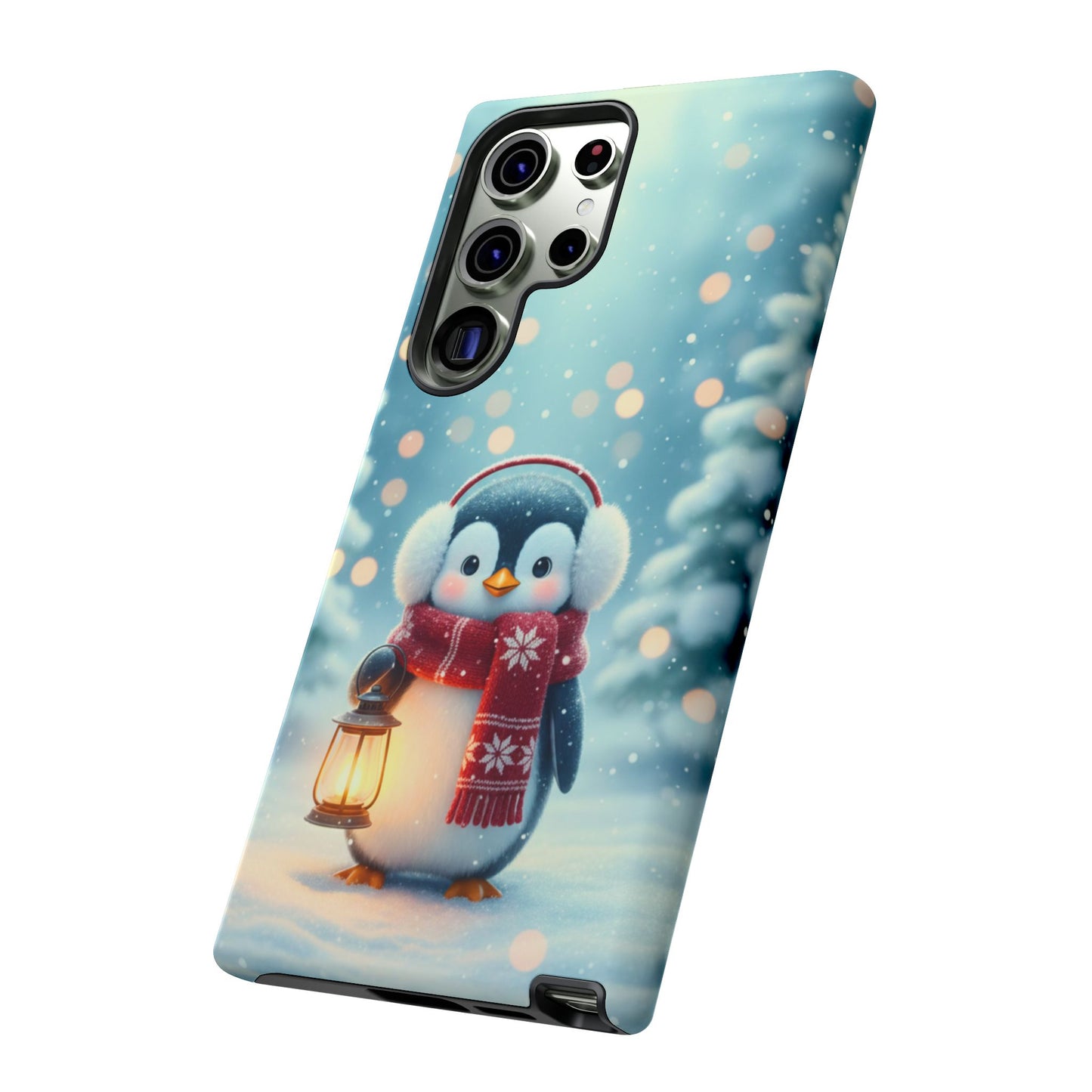 Christmas Snuggles Penguin Phone Case
