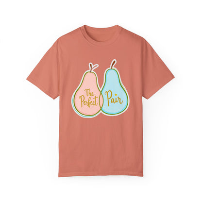 Comfort Colors 1717 Unisex Garment-Dyed T-shirt - "The Perfect Pair" Cute Pear-Themed Design (v1)