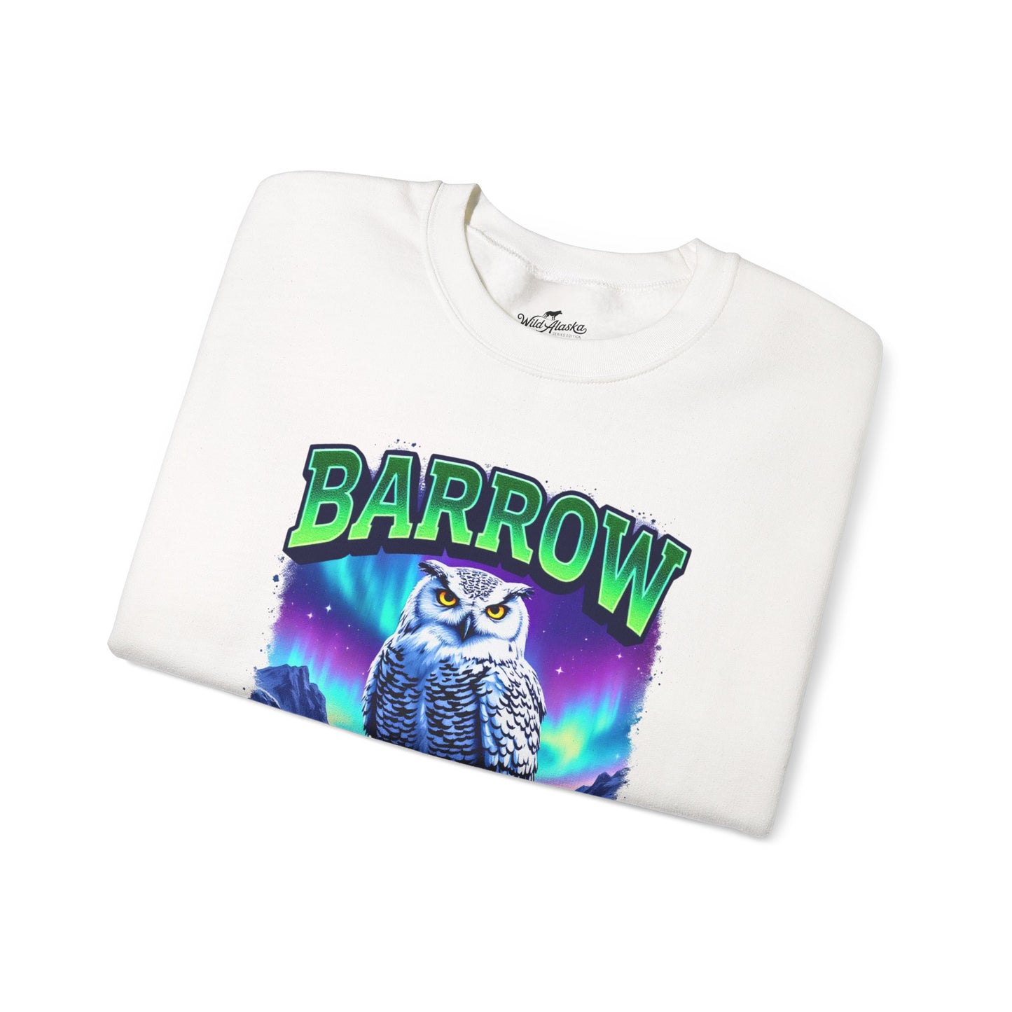 Barrow Owl Cotton Crewneck Sweatshirt | Wild Alaska Series Edition 🦅🇨🇦