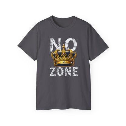 NO KINGS ZONE Graphic Tee | Streetwear T-Shirt with Royal Crown Design