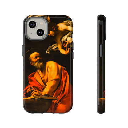 Tough Phone Case for iPhone, Samsung and Google Pixel - Caravaggio, Inspiration of St. Matthew (1602)