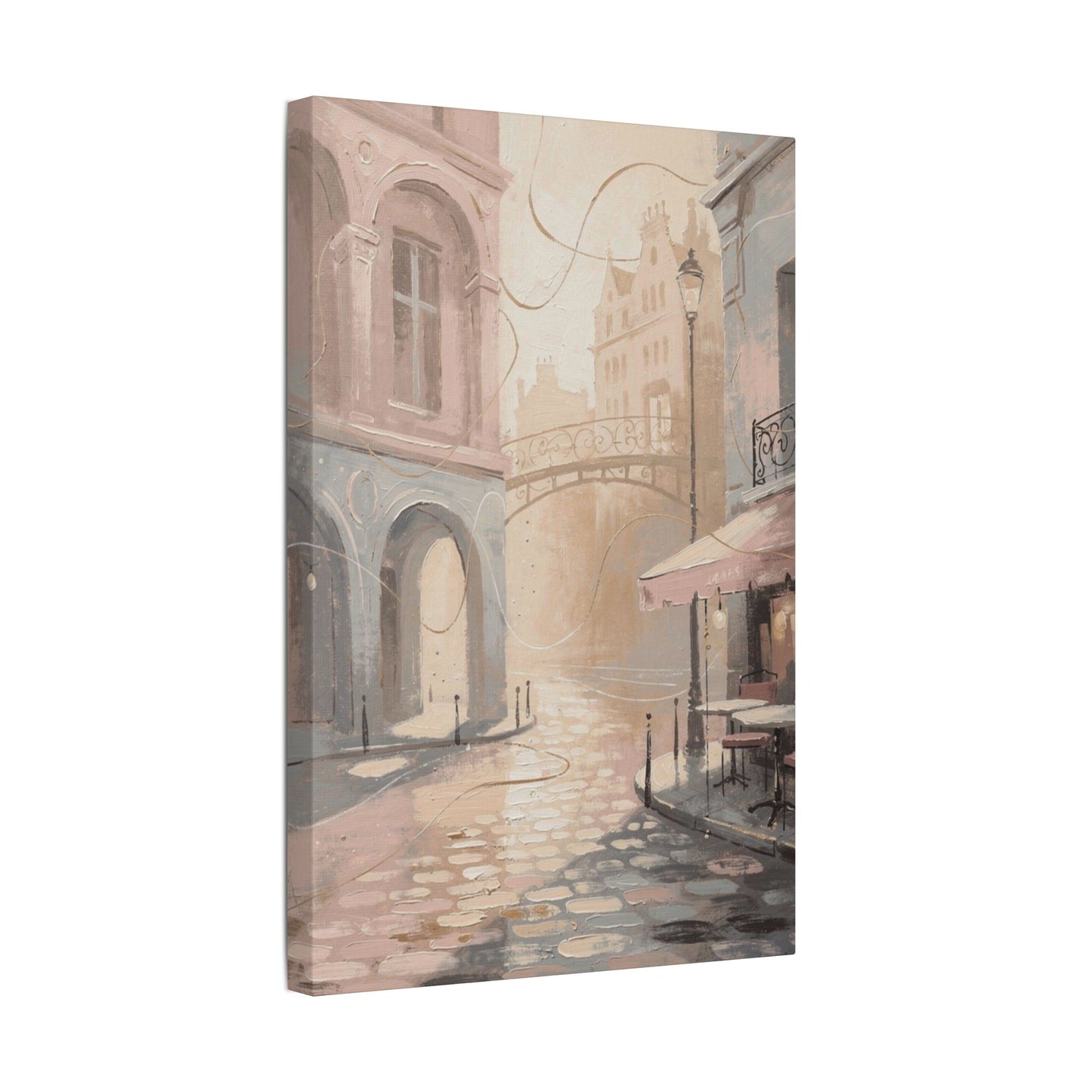 Morning Light Over a Paris Café Terrace (Canvas)