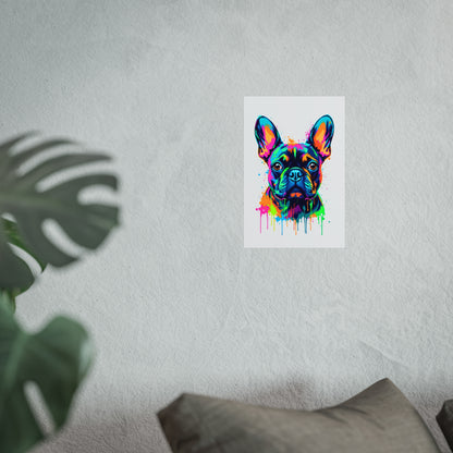 Neon Drip French Bulldog - Vibrant Pop Art