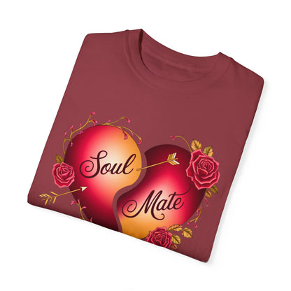 Comfort Colors 1717 Unisex Garment-Dyed T-shirt - "Soul Mate" Couple’s T-Shirts – Romantic Matching Valentine’s Day Gift