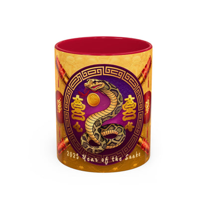 2025 Year of the Snake Chinese New Year Colorful Mug, 11oz (v1)