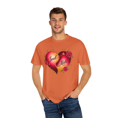 Comfort Colors 1717 Unisex Garment-Dyed T-shirt - "Soul Mate" Couple’s T-Shirts – Romantic Matching Valentine’s Day Gift