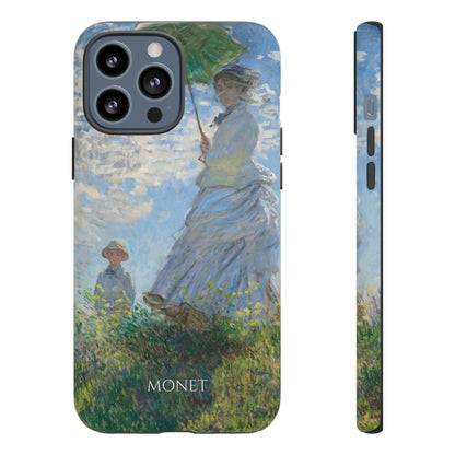Tough Phone Case for iPhone, Samsung and Google Pixel - Monet, Woman with a Parasol - Madame Monet and Her Son (1875)