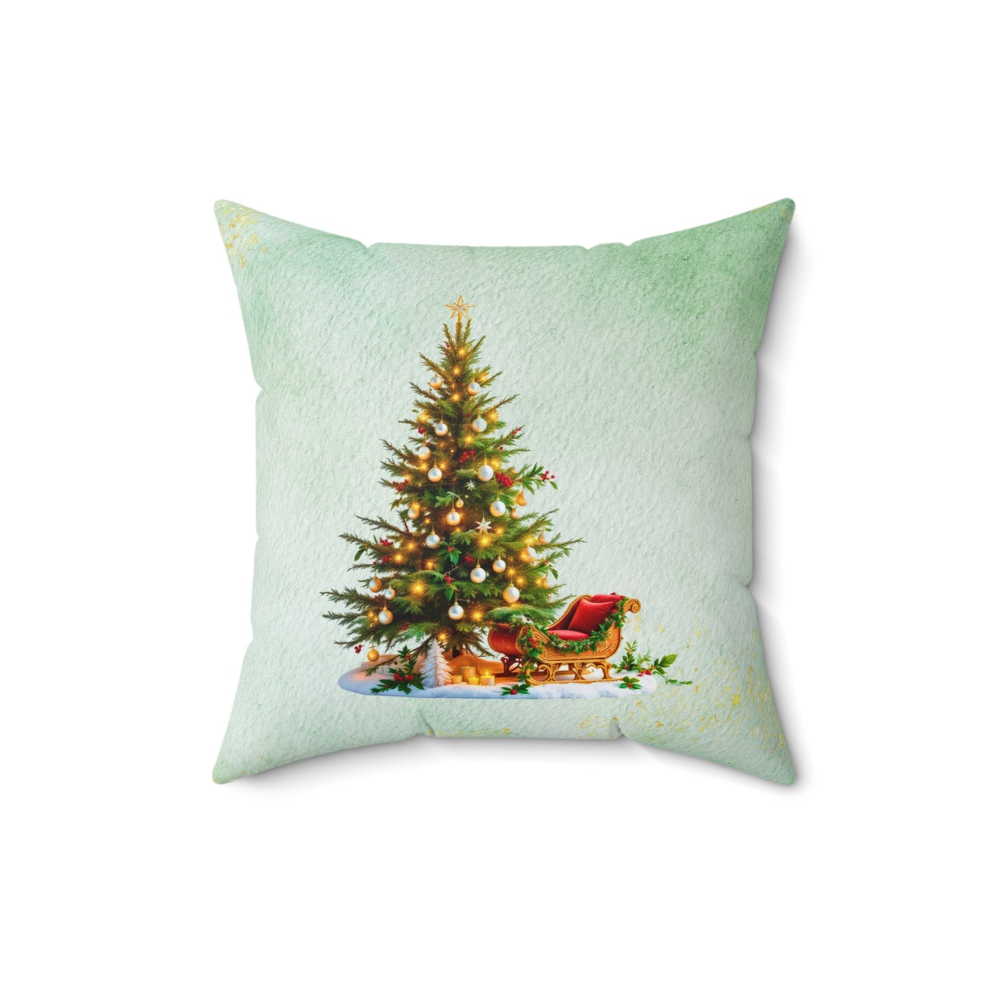 Elegant Christmas Tree Pillow – Luxury Sleigh Design