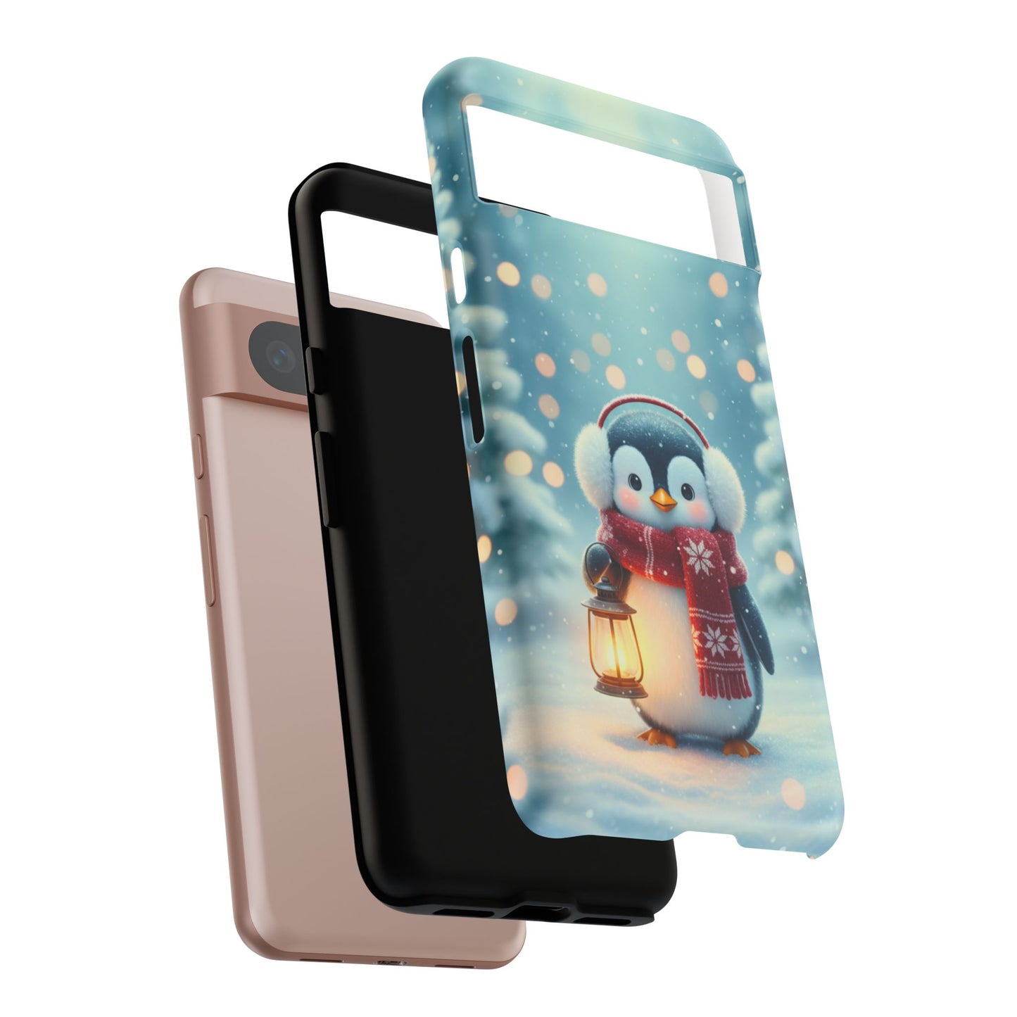Christmas Snuggles Penguin Phone Case