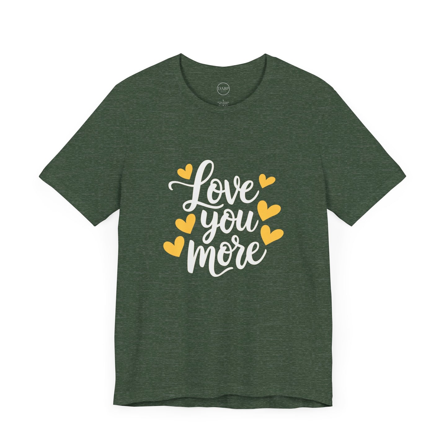 Bella+Canvas · 3001 Unisex Jersey Short Sleeve Tee - Love You More Romantic Valentine's Day Design [Color Set 2]