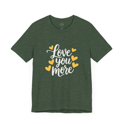 Bella+Canvas · 3001 Unisex Jersey Short Sleeve Tee - Love You More Romantic Valentine's Day Design [Color Set 2]