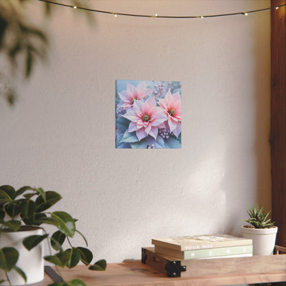 Sérénité hivernale : fleurs givrées dans un pays des merveilles hivernal