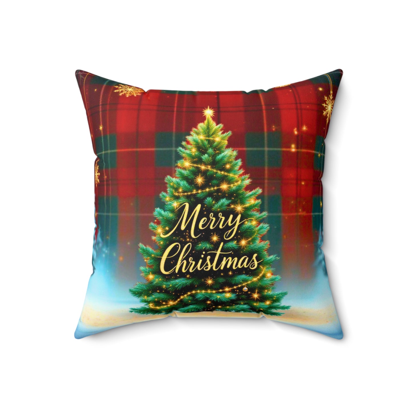 Elegant Christmas Tree Pillow – Merry Christmas Design