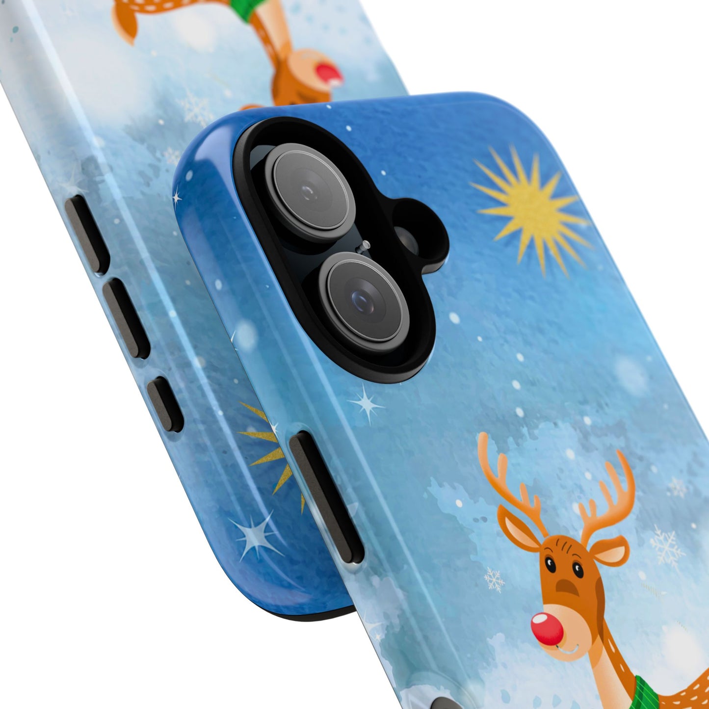 Festive Reindeer No.2 – Santa Hat with Holiday Lights Design for iPhone, Samsung & Google Models