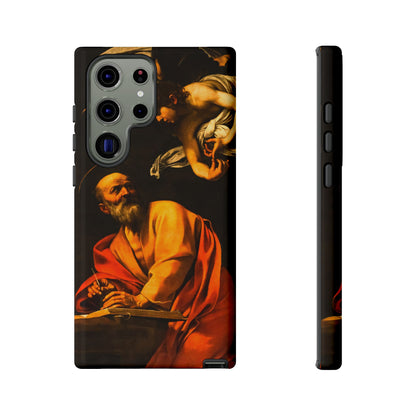 Tough Phone Case for iPhone, Samsung and Google Pixel - Caravaggio, Inspiration of St. Matthew (1602)