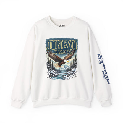 Juneau Bald Eagle Cotton Crewneck Sweatshirt | Wild Alaska Series Edition 🦅🌲❄️