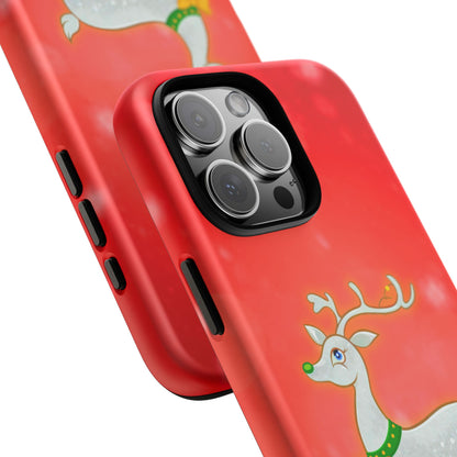 Festive Reindeer No.3 – Santa Hat with Holiday Lights Design for iPhone, Samsung & Google Models