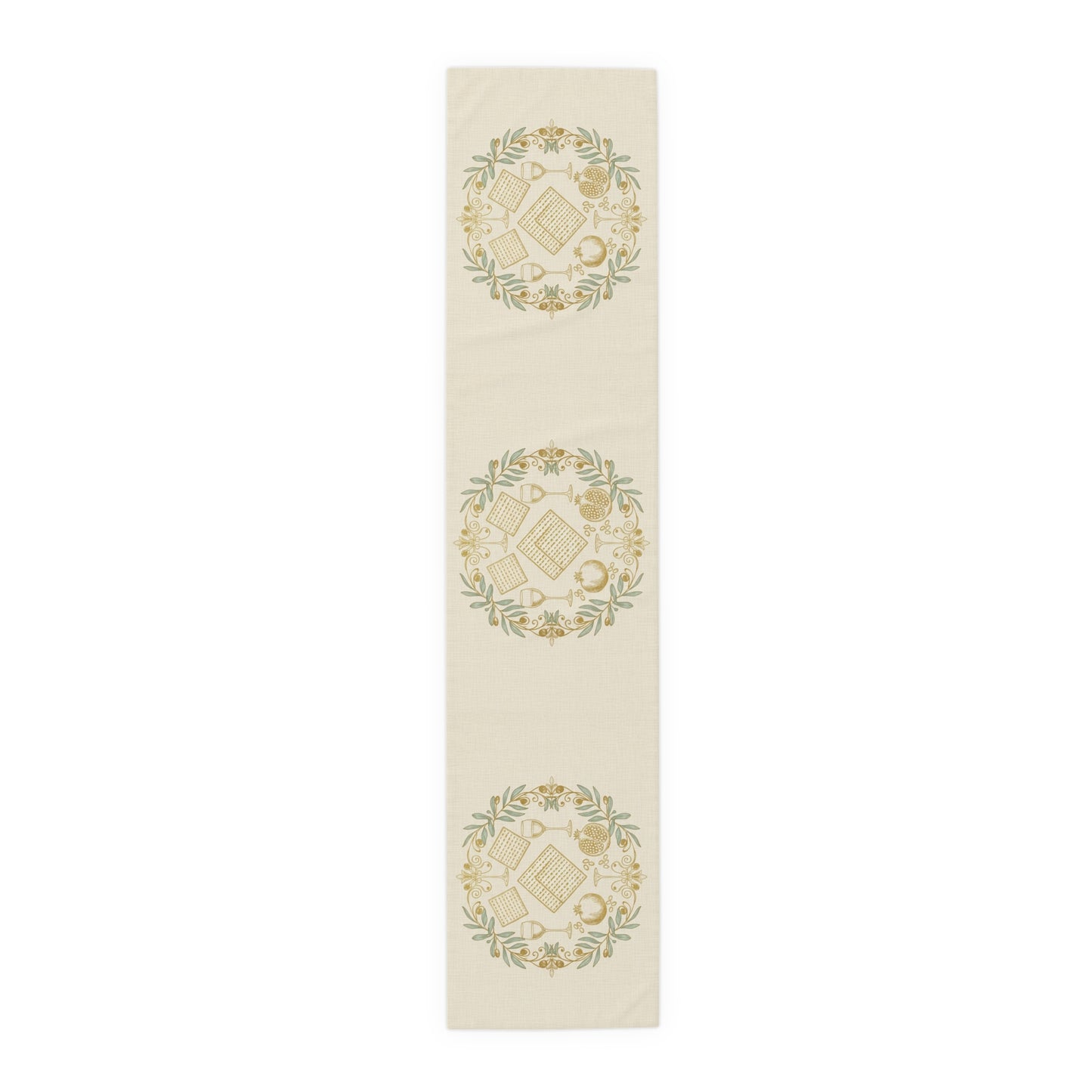 Pesach Sameach Table Runner Collection (v3) — Elegant Passover Seder Table Decor (16×72)