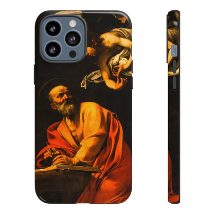 Tough Phone Case for iPhone, Samsung and Google Pixel - Caravaggio, Inspiration of St. Matthew (1602)