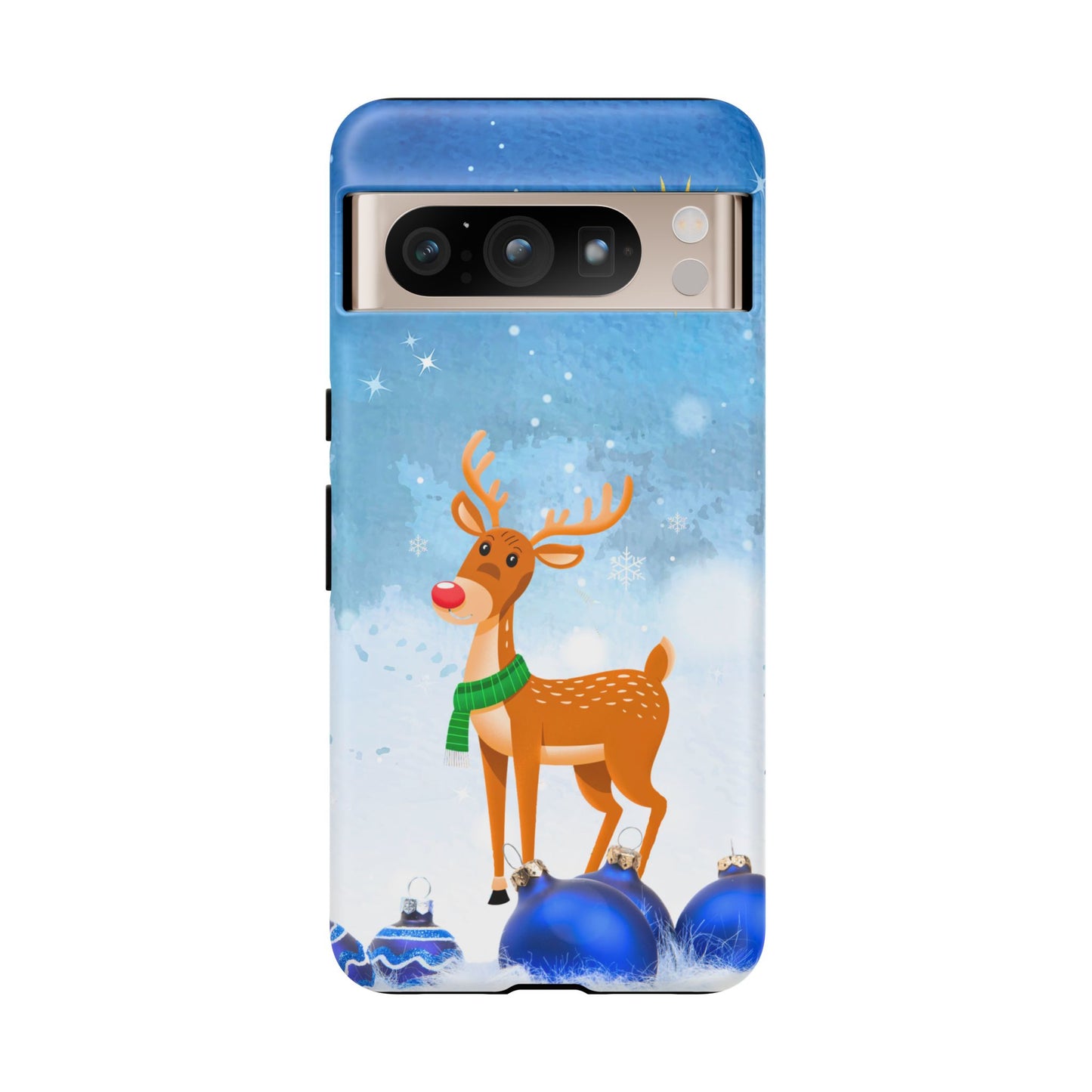 Festive Reindeer No.2 – Santa Hat with Holiday Lights Design for iPhone, Samsung & Google Models