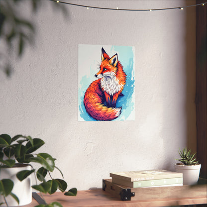 Vibrant Fox Illustration - Bold Artistic Wildlife