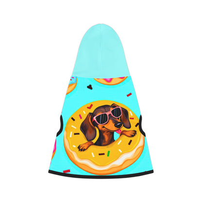 Dachshund Donut Delight AOP Pet Hoodie – Fun & Playful Dog Outfit