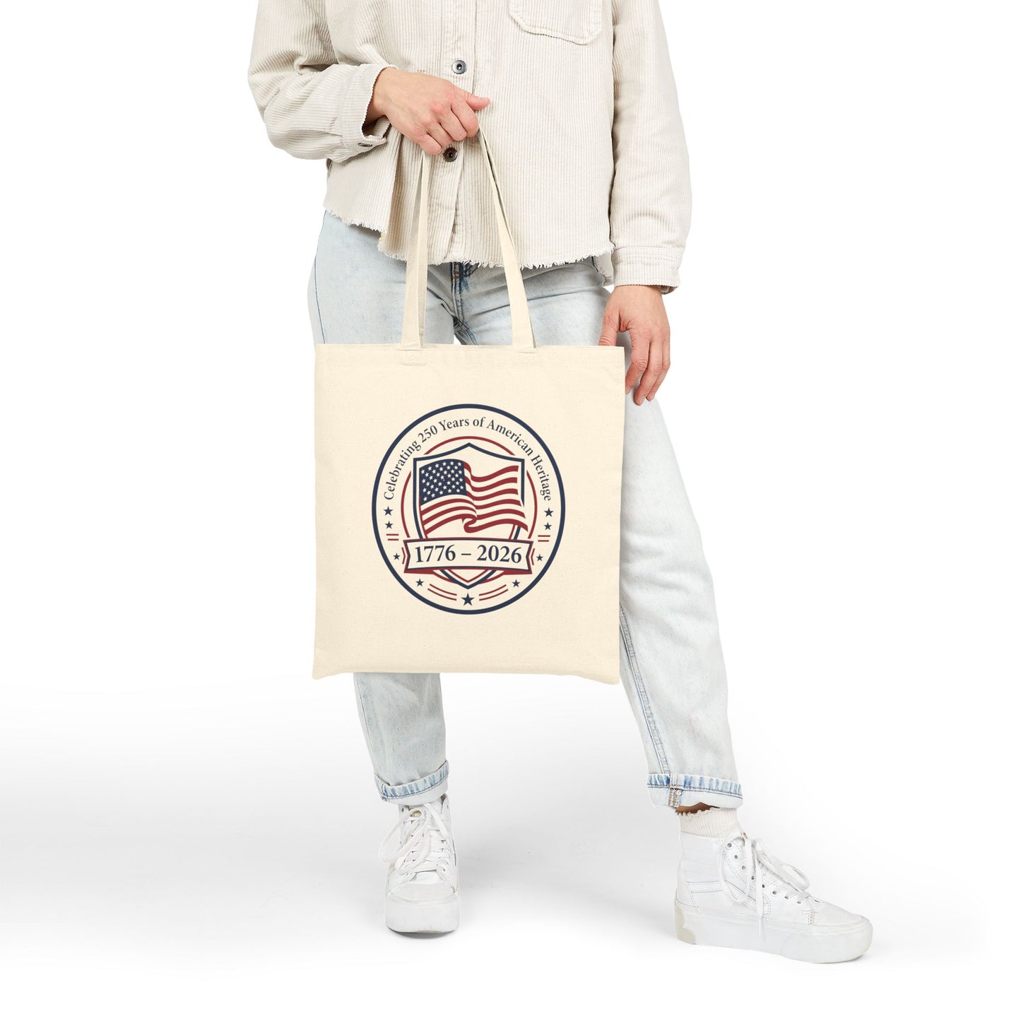 USA 250 1776–2026 Natural Tote Bag