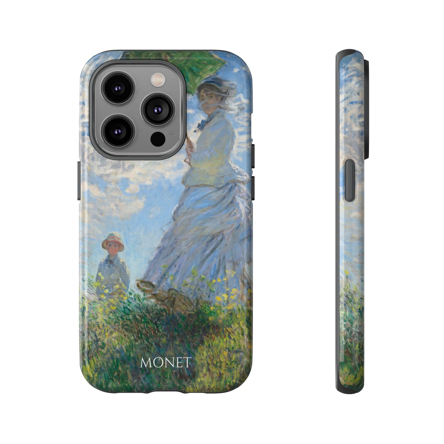 Tough Phone Case for iPhone, Samsung and Google Pixel - Monet, Woman with a Parasol - Madame Monet and Her Son (1875)