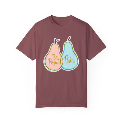 Comfort Colors 1717 Unisex Garment-Dyed T-shirt - "The Perfect Pair" Cute Pear-Themed Design (v1)